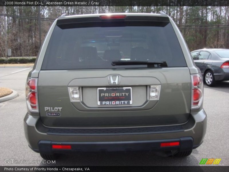 Aberdeen Green Metallic / Gray 2008 Honda Pilot EX-L