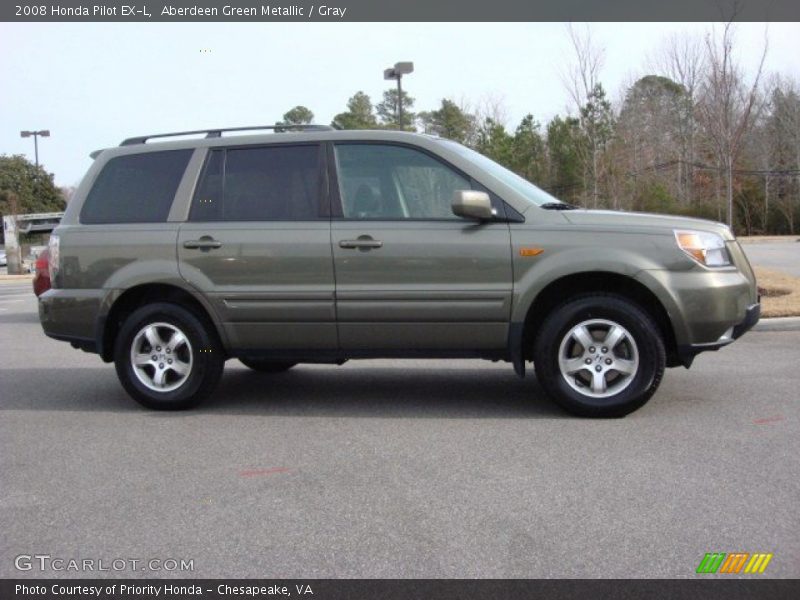 Aberdeen Green Metallic / Gray 2008 Honda Pilot EX-L