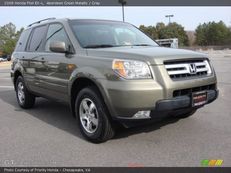Aberdeen Green Metallic / Gray 2008 Honda Pilot EX-L