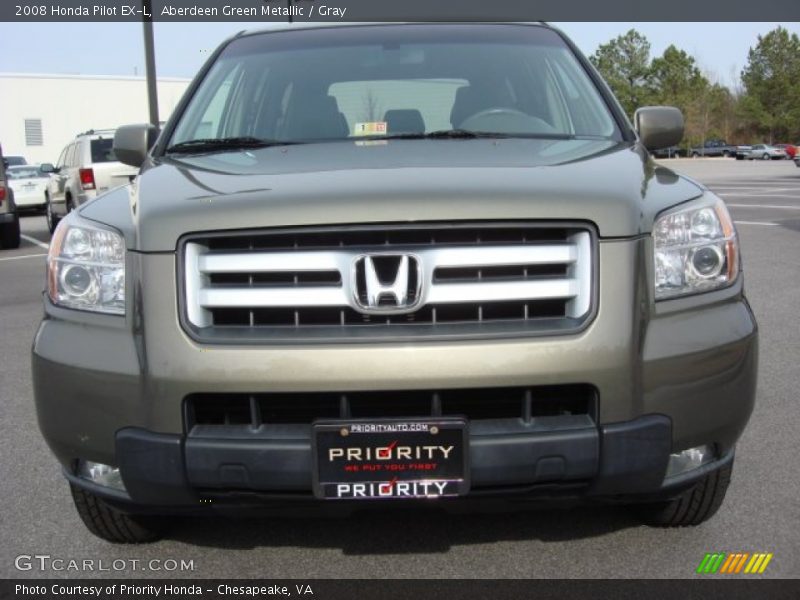 Aberdeen Green Metallic / Gray 2008 Honda Pilot EX-L