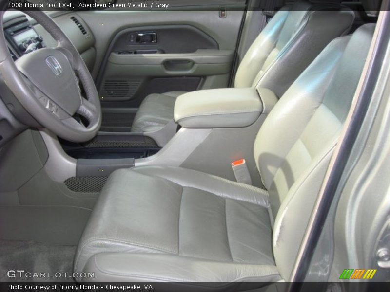 Aberdeen Green Metallic / Gray 2008 Honda Pilot EX-L