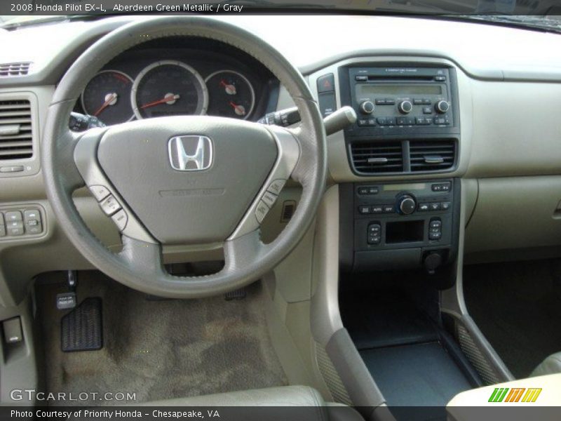 Aberdeen Green Metallic / Gray 2008 Honda Pilot EX-L