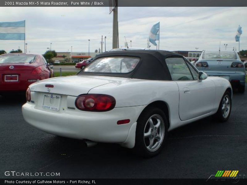 Pure White / Black 2001 Mazda MX-5 Miata Roadster