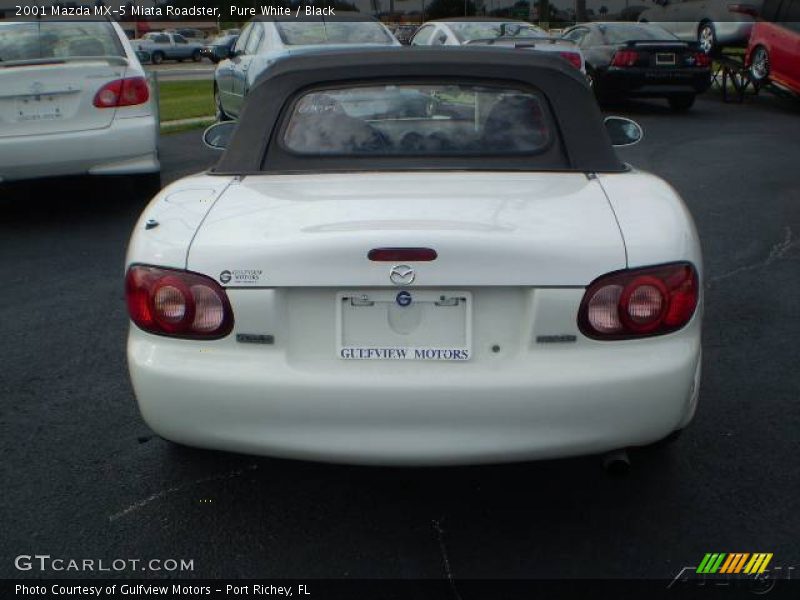 Pure White / Black 2001 Mazda MX-5 Miata Roadster