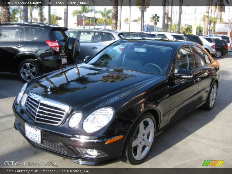 Black / Black 2009 Mercedes-Benz E 350 Sedan