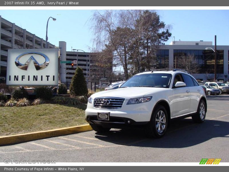 Ivory Pearl / Wheat 2007 Infiniti FX 35 AWD