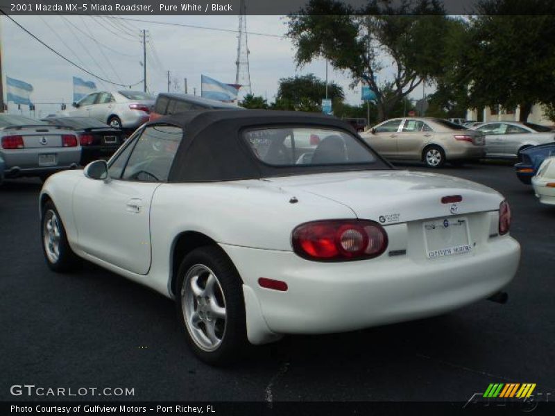 Pure White / Black 2001 Mazda MX-5 Miata Roadster