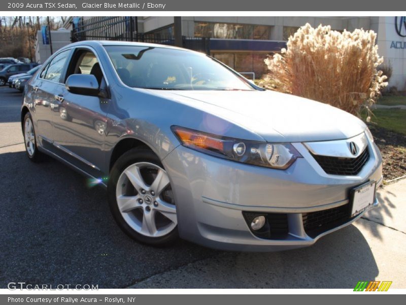 Glacier Blue Metallic / Ebony 2009 Acura TSX Sedan