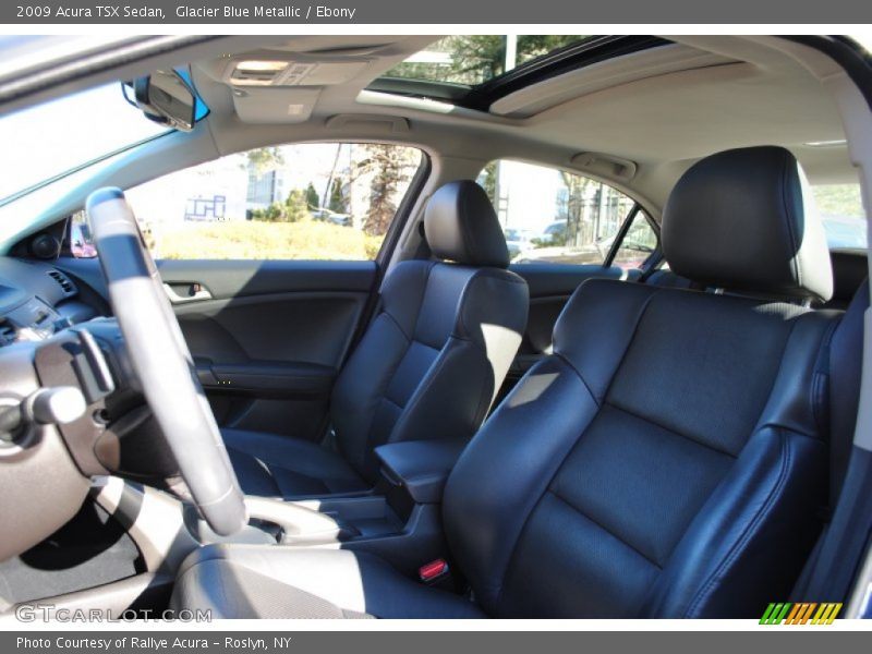 Glacier Blue Metallic / Ebony 2009 Acura TSX Sedan