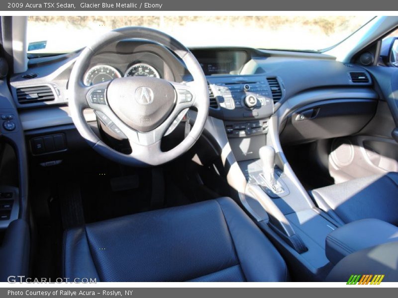 Glacier Blue Metallic / Ebony 2009 Acura TSX Sedan