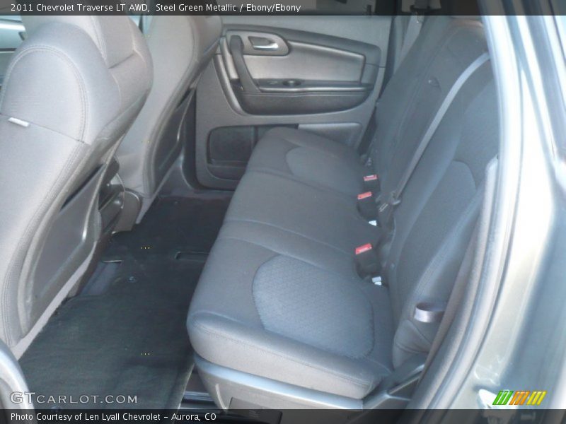 Steel Green Metallic / Ebony/Ebony 2011 Chevrolet Traverse LT AWD