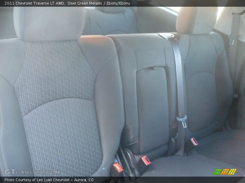 Steel Green Metallic / Ebony/Ebony 2011 Chevrolet Traverse LT AWD