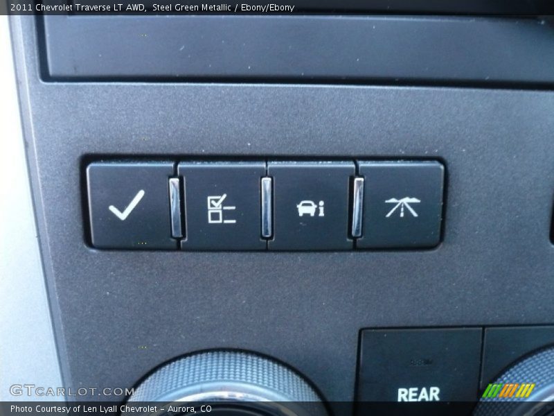 Steel Green Metallic / Ebony/Ebony 2011 Chevrolet Traverse LT AWD