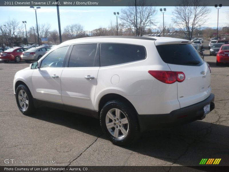 White / Ebony/Ebony 2011 Chevrolet Traverse LT AWD