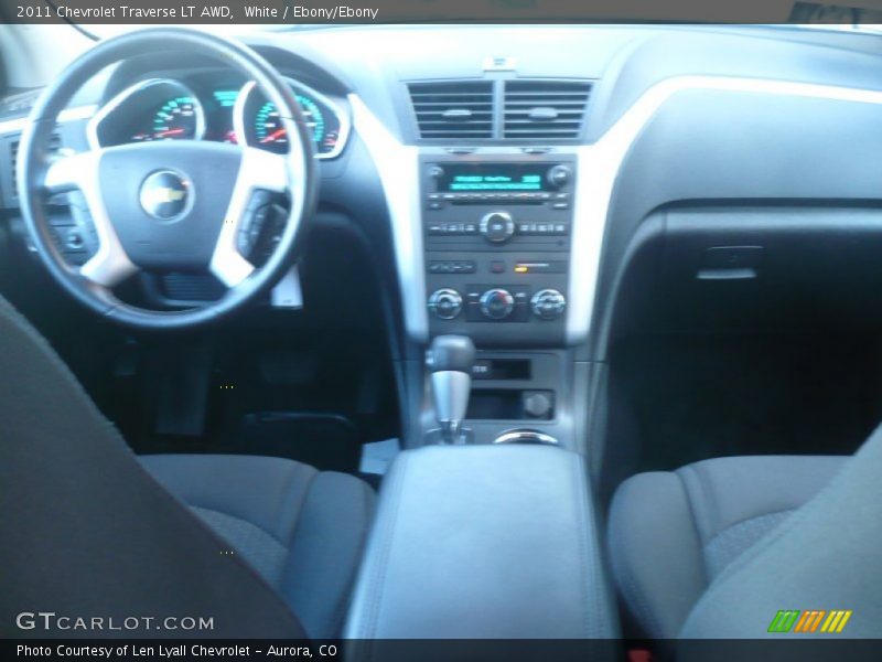 White / Ebony/Ebony 2011 Chevrolet Traverse LT AWD