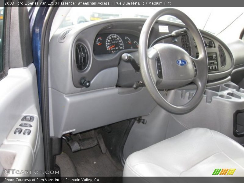 True Blue Metallic / Medium Flint 2003 Ford E Series Van E350 Passenger Wheelchair Access