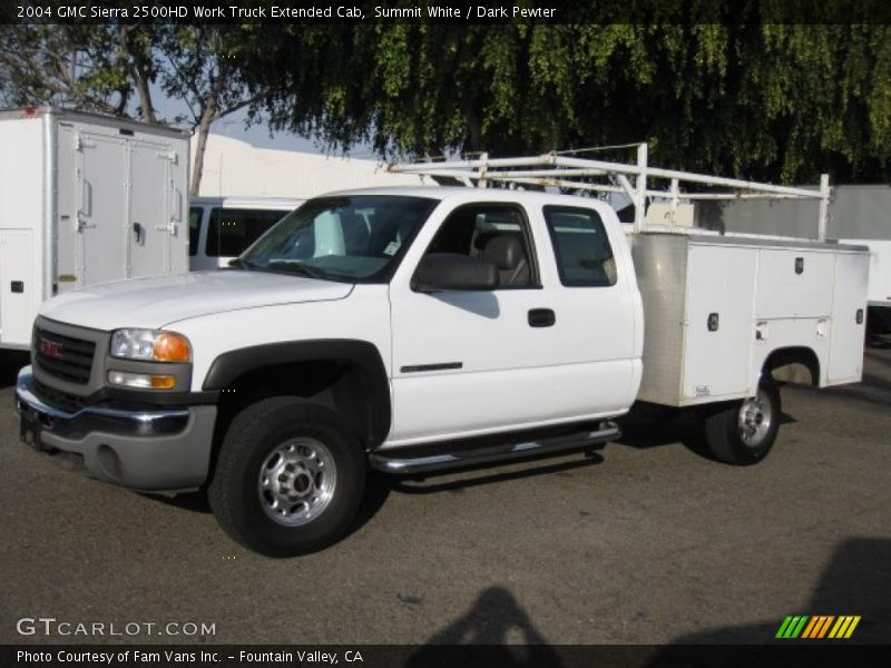 Summit White / Dark Pewter 2004 GMC Sierra 2500HD Work Truck Extended Cab