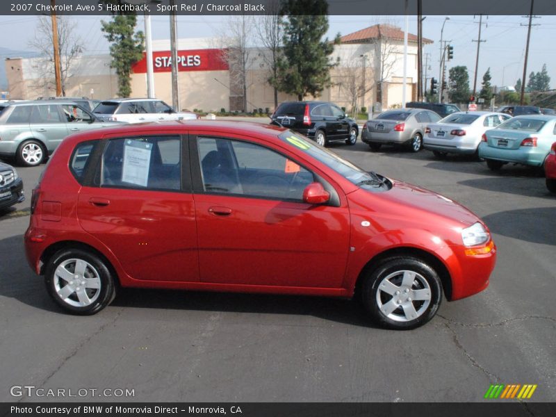 Sport Red / Charcoal Black 2007 Chevrolet Aveo 5 Hatchback