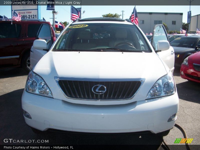 Crystal White Mica / Light Gray 2009 Lexus RX 350