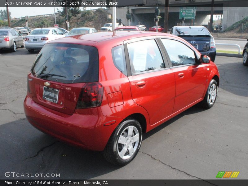 Sport Red / Charcoal Black 2007 Chevrolet Aveo 5 Hatchback