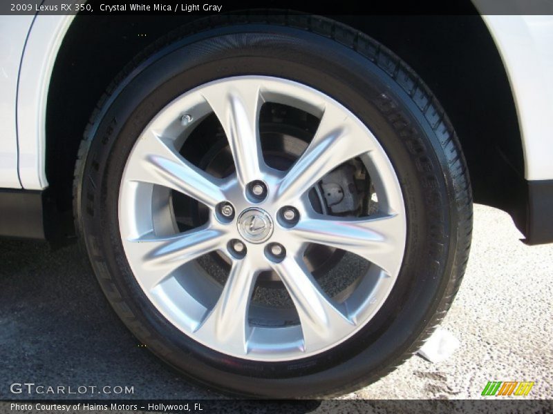 Crystal White Mica / Light Gray 2009 Lexus RX 350
