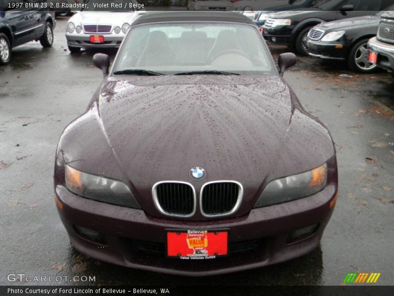 Violet Red / Beige 1997 BMW Z3 2.8 Roadster