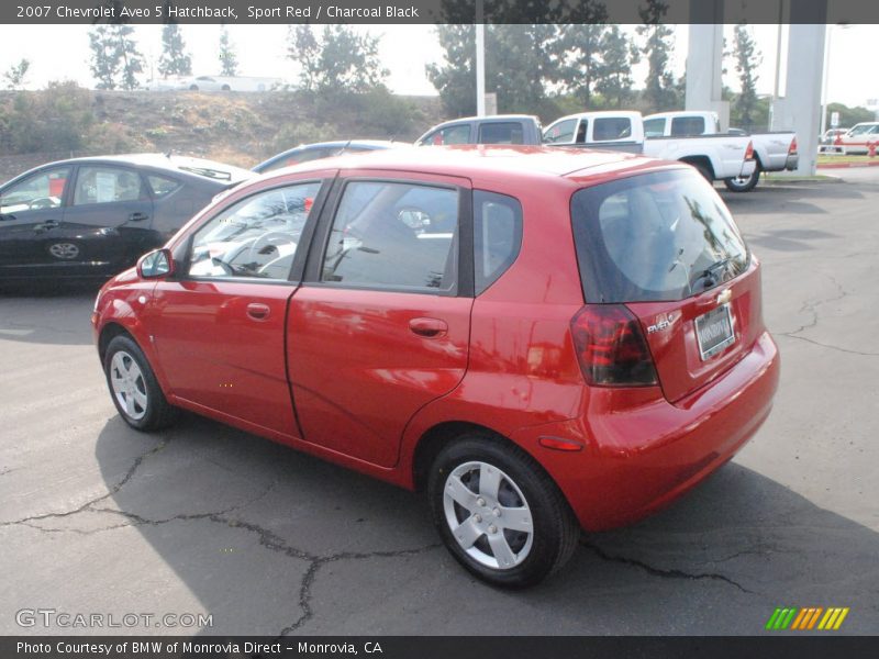 Sport Red / Charcoal Black 2007 Chevrolet Aveo 5 Hatchback
