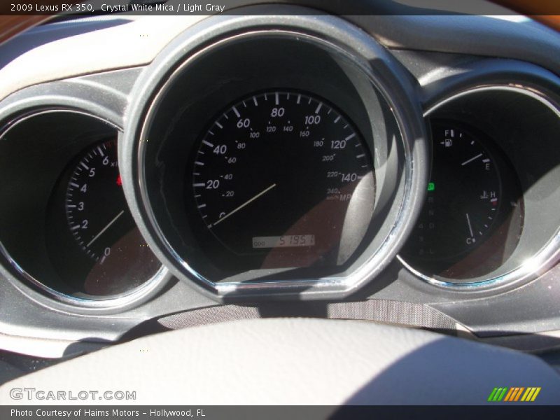 Crystal White Mica / Light Gray 2009 Lexus RX 350