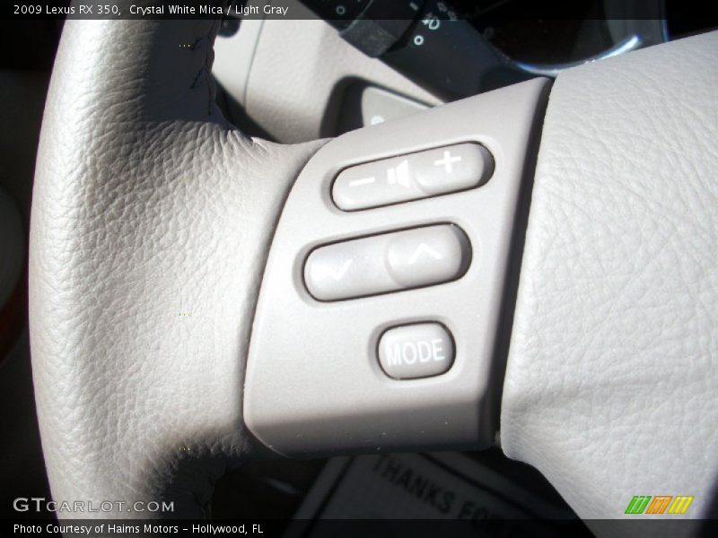 Crystal White Mica / Light Gray 2009 Lexus RX 350