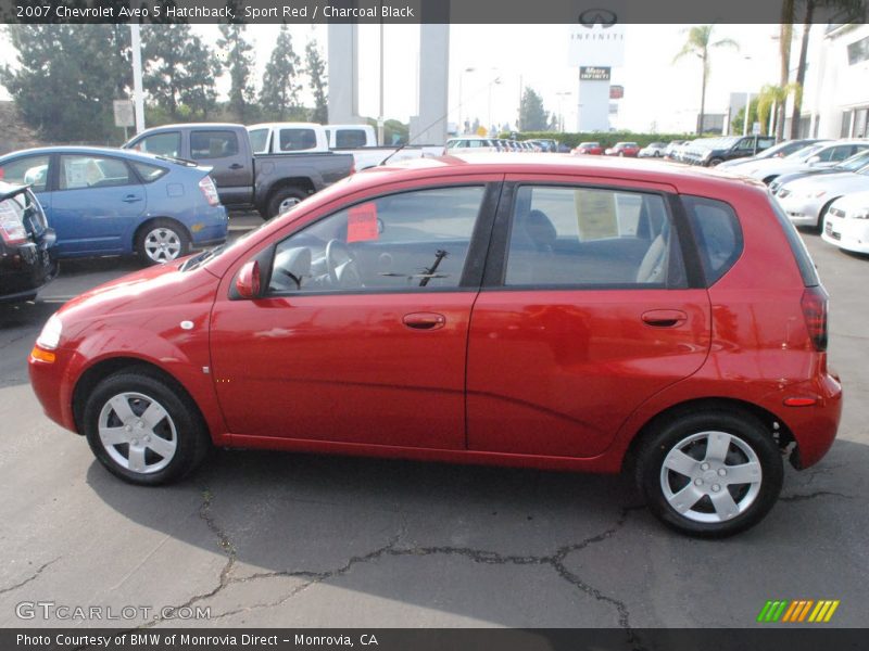 Sport Red / Charcoal Black 2007 Chevrolet Aveo 5 Hatchback