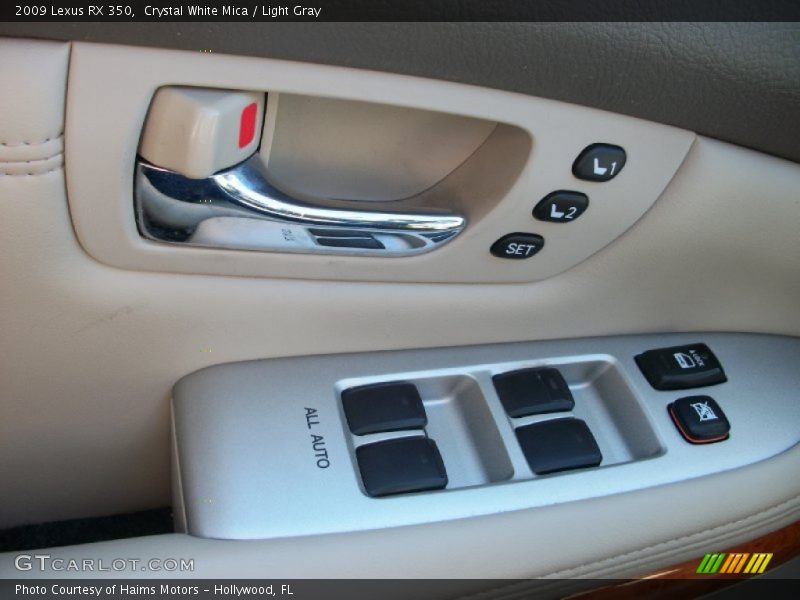 Crystal White Mica / Light Gray 2009 Lexus RX 350