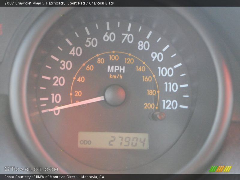 Sport Red / Charcoal Black 2007 Chevrolet Aveo 5 Hatchback