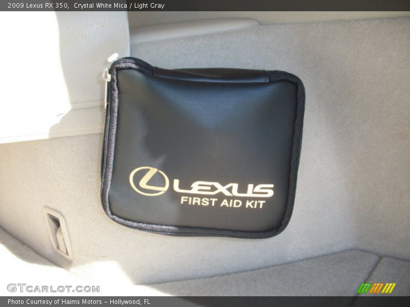 Crystal White Mica / Light Gray 2009 Lexus RX 350