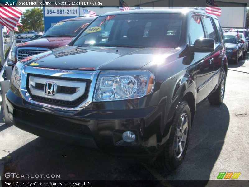 Crystal Black Pearl / Beige 2011 Honda Pilot Touring