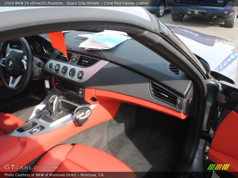 Space Gray Metallic / Coral Red Kansas Leather 2009 BMW Z4 sDrive35i Roadster
