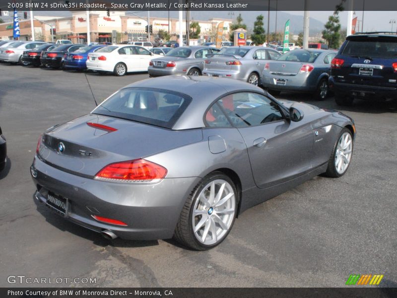 Space Gray Metallic / Coral Red Kansas Leather 2009 BMW Z4 sDrive35i Roadster