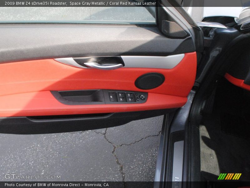 Space Gray Metallic / Coral Red Kansas Leather 2009 BMW Z4 sDrive35i Roadster