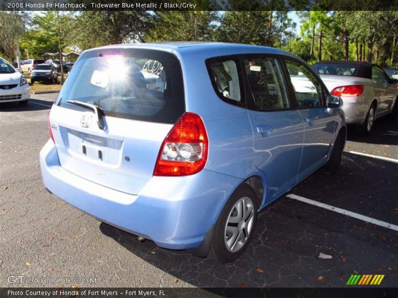 Tidewater Blue Metallic / Black/Grey 2008 Honda Fit Hatchback
