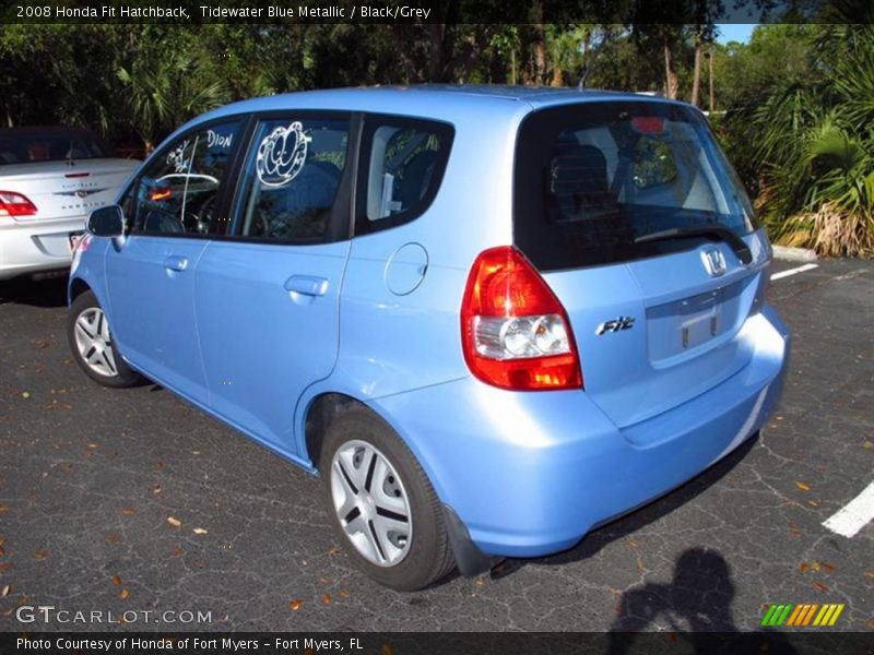 Tidewater Blue Metallic / Black/Grey 2008 Honda Fit Hatchback