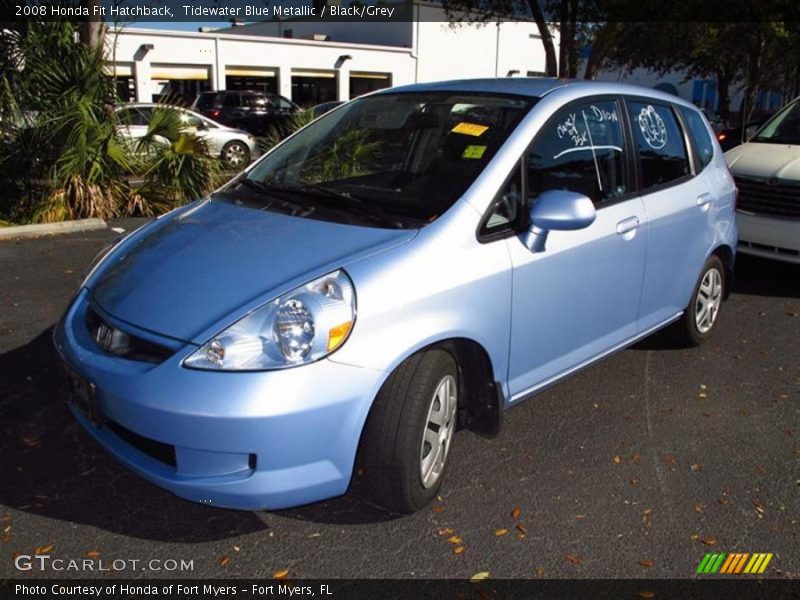 Tidewater Blue Metallic / Black/Grey 2008 Honda Fit Hatchback