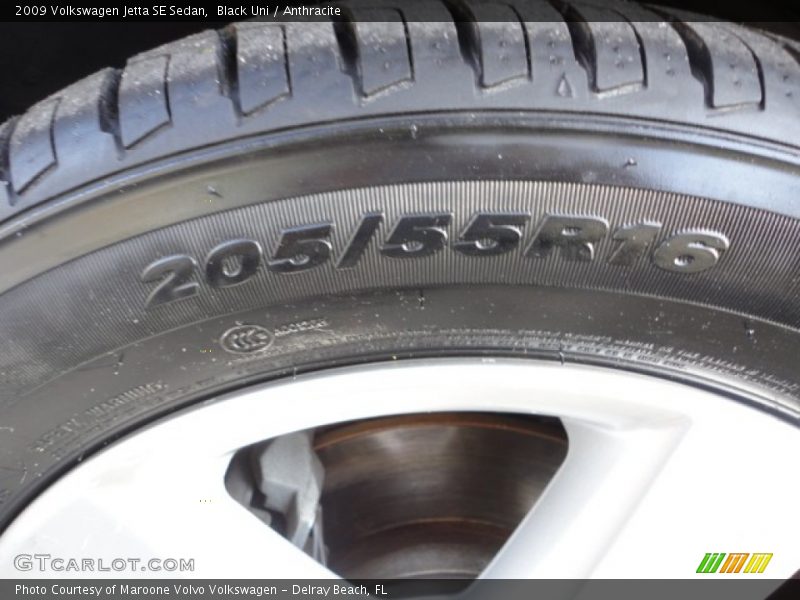 Black Uni / Anthracite 2009 Volkswagen Jetta SE Sedan