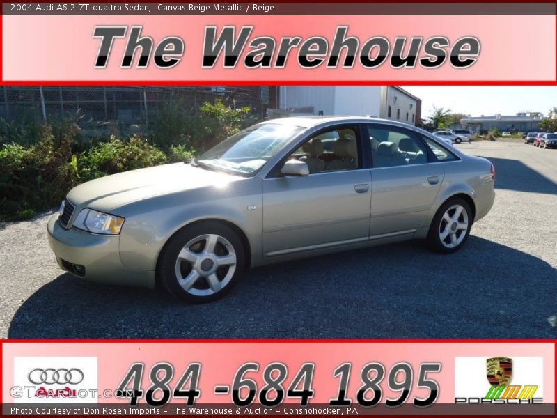 Canvas Beige Metallic / Beige 2004 Audi A6 2.7T quattro Sedan