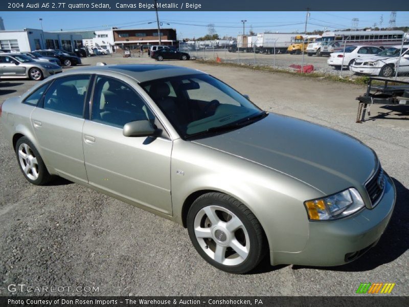 Canvas Beige Metallic / Beige 2004 Audi A6 2.7T quattro Sedan