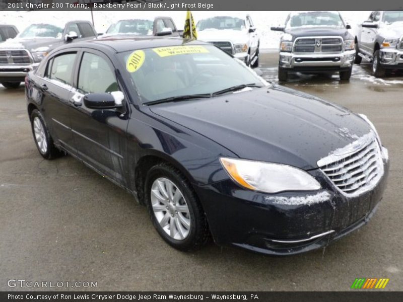 Blackberry Pearl / Black/Light Frost Beige 2011 Chrysler 200 Touring