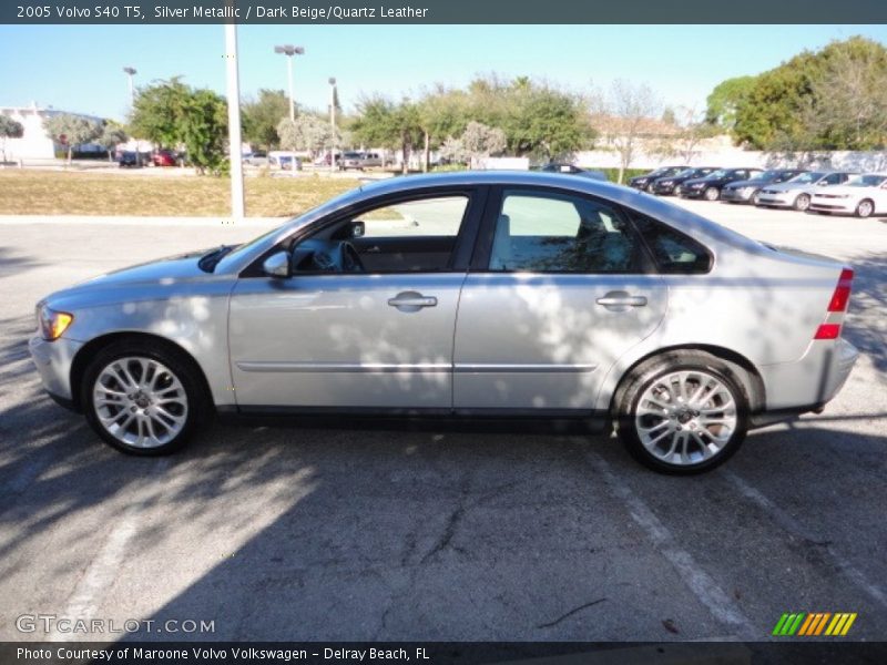 Silver Metallic / Dark Beige/Quartz Leather 2005 Volvo S40 T5