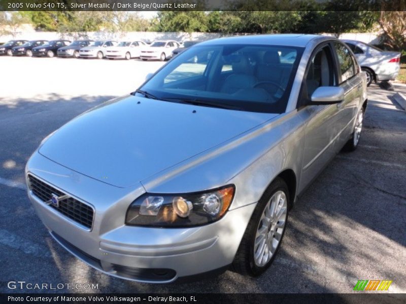 Silver Metallic / Dark Beige/Quartz Leather 2005 Volvo S40 T5