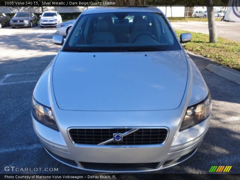 Silver Metallic / Dark Beige/Quartz Leather 2005 Volvo S40 T5