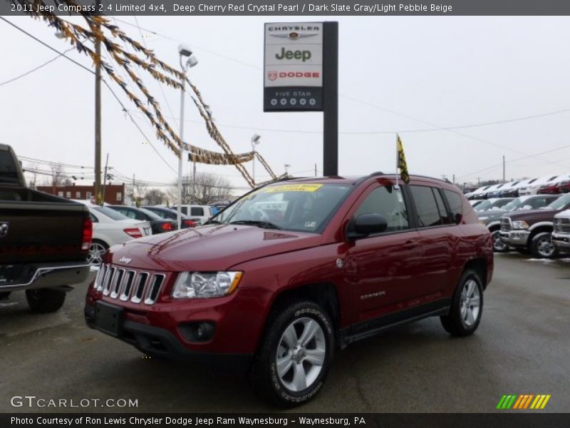 Deep Cherry Red Crystal Pearl / Dark Slate Gray/Light Pebble Beige 2011 Jeep Compass 2.4 Limited 4x4