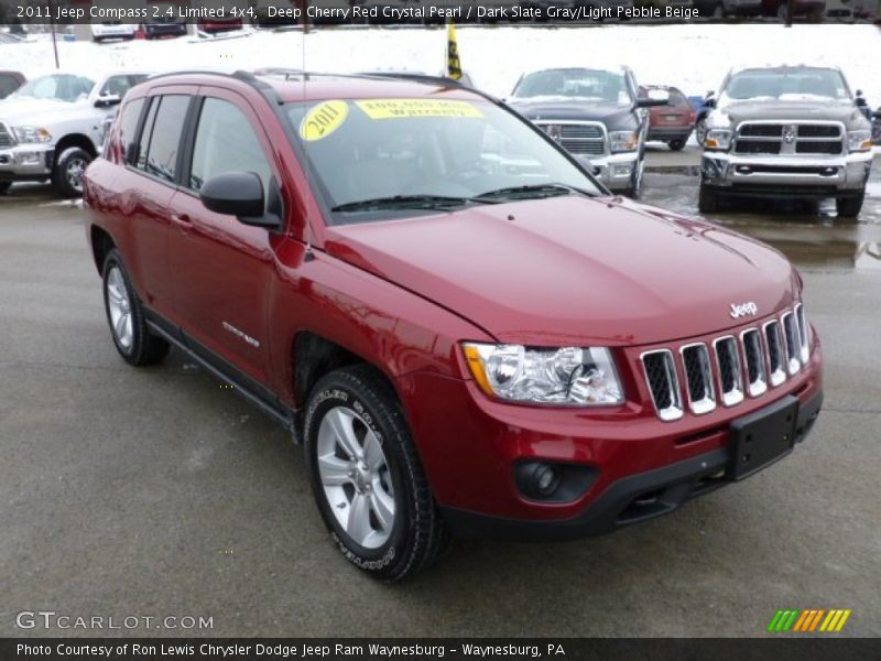 Deep Cherry Red Crystal Pearl / Dark Slate Gray/Light Pebble Beige 2011 Jeep Compass 2.4 Limited 4x4