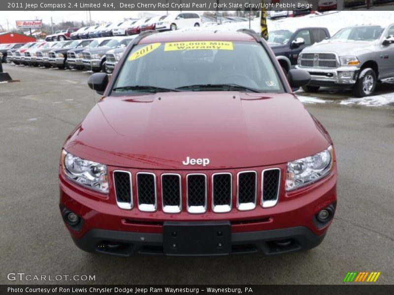 Deep Cherry Red Crystal Pearl / Dark Slate Gray/Light Pebble Beige 2011 Jeep Compass 2.4 Limited 4x4